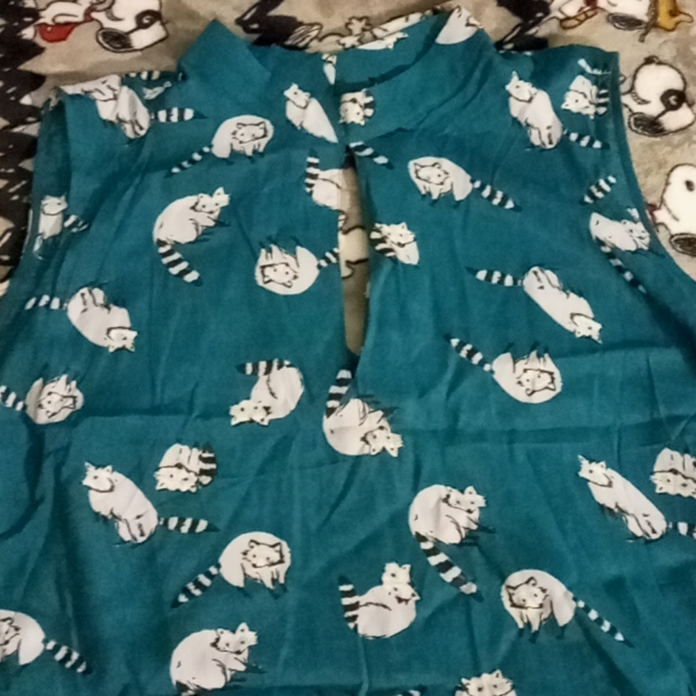 Modcloth Raccoon Blouse